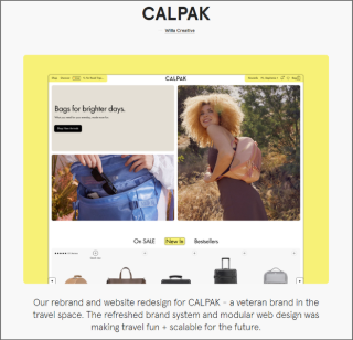 Calpak Homepage An image of the Calpak Homepage